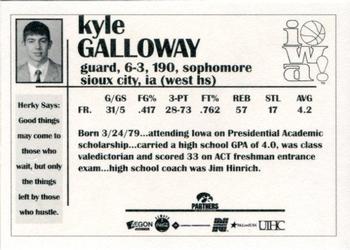 1998-99 Iowa Hawkeyes #NNO Kyle Galloway Back
