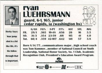 1998-99 Iowa Hawkeyes #NNO Ryan Luehrsmann Back