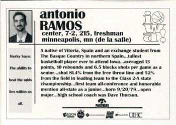 1998-99 Iowa Hawkeyes #NNO Antonio Ramos Back