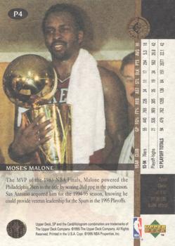 1994-95 SP Championship - Playoff Heroes #P4 Moses Malone Back