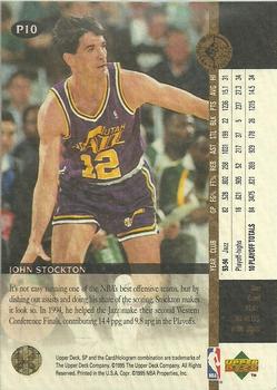 1994-95 SP Championship - Playoff Heroes #P10 John Stockton Back