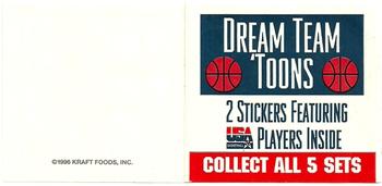 1995 Kraft/Upper Deck Team USA - Dream Team 'Toons Stickers #NNO Karl Malone / John Stockton Back