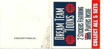 1995 Kraft/Upper Deck Team USA - Dream Team 'Toons Stickers #NNO Shaquille O'Neal / Anfernee Hardaway Back