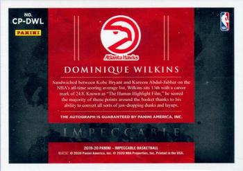 2019-20 Panini Impeccable - Impeccable Career Points Autographs #CP-DWL Dominique Wilkins Back