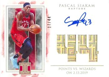 2019-20 Panini Impeccable - Impeccable Stats Autographs #IS-PSK Pascal Siakam Front