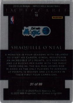 2019-20 Panini Impeccable - Stainless Stars #18 Shaquille O'Neal Back