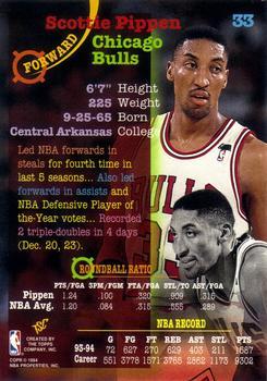 1994-95 Stadium Club - 1st Day Issue #33 Scottie Pippen Back