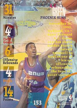 1994-95 Stadium Club - 1st Day Issue #153 A.C. Green Back