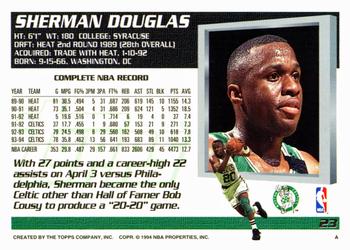 1994-95 Topps #23 Sherman Douglas Back