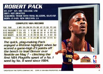 1994-95 Topps #31 Robert Pack Back