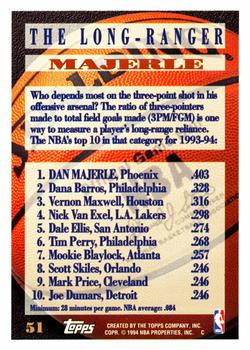 1994-95 Topps #51 Dan Majerle Back