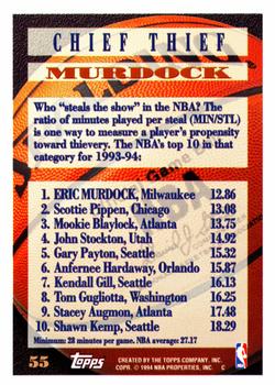 1994-95 Topps #55 Eric Murdock Back