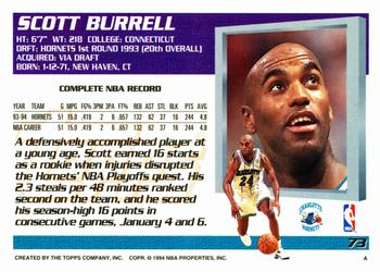 1994-95 Topps #73 Scott Burrell Back