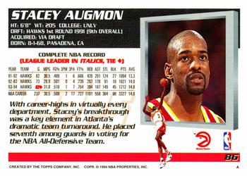 1994-95 Topps #86 Stacey Augmon Back