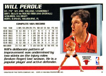 1994-95 Topps #88 Will Perdue Back