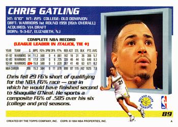 1994-95 Topps #89 Chris Gatling Back