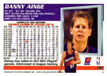 1994-95 Topps #90 Danny Ainge Back