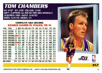 1994-95 Topps #117 Tom Chambers Back
