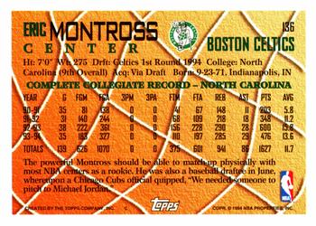 1994-95 Topps #136 Eric Montross Back