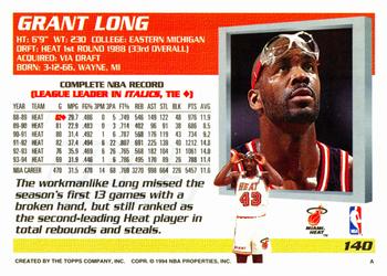 1994-95 Topps #140 Grant Long Back