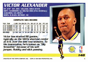 1994-95 Topps #148 Victor Alexander Back