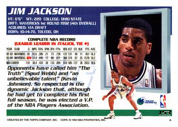 1994-95 Topps #153 Jim Jackson Back