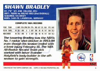 1994-95 Topps #161 Shawn Bradley Back
