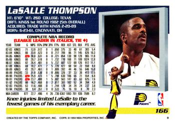 1994-95 Topps #166 LaSalle Thompson Back