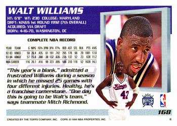 1994-95 Topps #168 Walt Williams Back