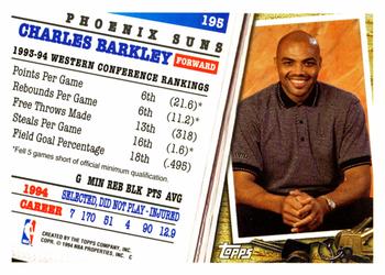 1994-95 Topps #195 Charles Barkley Back