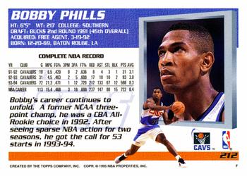 1994-95 Topps #212 Bobby Phills Back