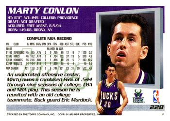 1994-95 Topps #228 Marty Conlon Back
