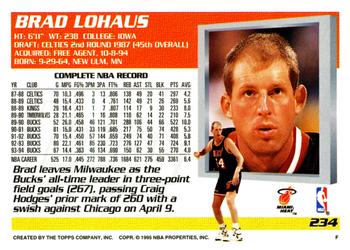 1994-95 Topps #234 Brad Lohaus Back