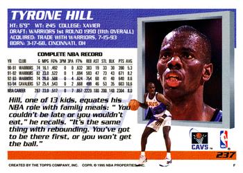 1994-95 Topps #237 Tyrone Hill Back