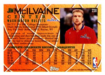 1994-95 Topps #238 Jim McIlvaine Back