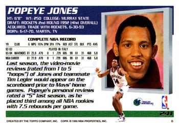 1994-95 Topps #241 Popeye Jones Back