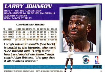 1994-95 Topps #250 Larry Johnson Back