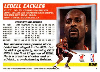 1994-95 Topps #252 Ledell Eackles Back