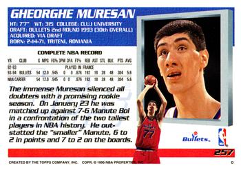 1994-95 Topps #257 Gheorghe Muresan Back