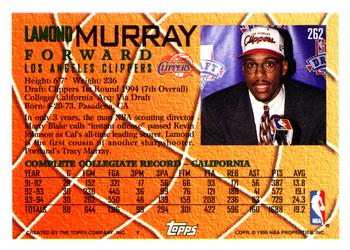 1994-95 Topps #262 Lamond Murray Back