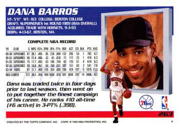 1994-95 Topps #263 Dana Barros Back