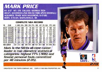 1994-95 Topps #270 Mark Price Back