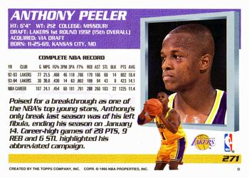 1994-95 Topps #271 Anthony Peeler Back
