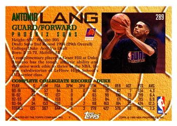 1994-95 Topps #289 Antonio Lang Back