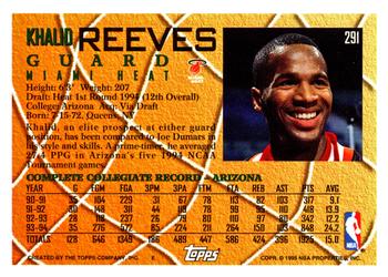 1994-95 Topps #291 Khalid Reeves Back