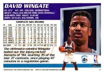 1994-95 Topps #298 David Wingate Back