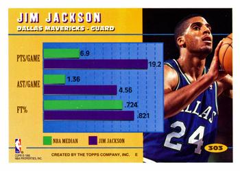 1994-95 Topps #303 Jim Jackson Back
