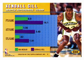1994-95 Topps #306 Kendall Gill Back