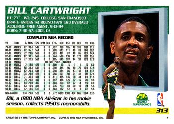 1994-95 Topps #313 Bill Cartwright Back