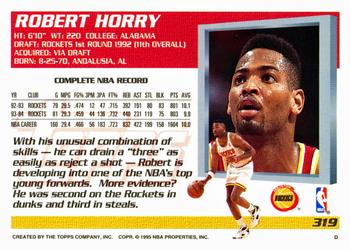 1994-95 Topps #319 Robert Horry Back